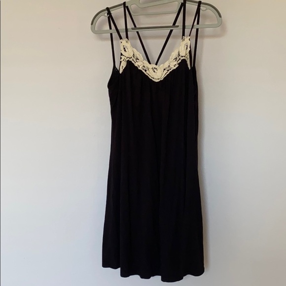 Sworn Virgins SOFT Bamboo and Lace Black Dress M - Picture 1 of 6